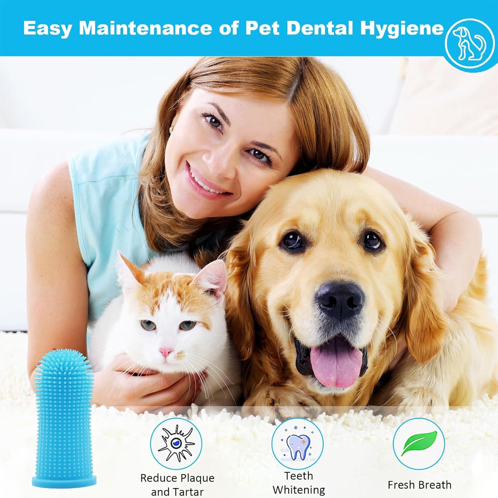 10Pcs Dog Toothbrush, 360º Dog Finger Toothbrush - Image 4