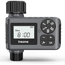 Outdoor Garden Hose Faucet Timers, Programmable Water Sprinkler Timer with Rain Delay/Manual/Automatic Drip Irrigation and Lawn Watering System for Yard, 1 Outlet