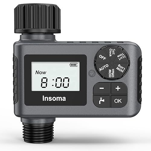 Insoma Outdoor Garden Hose Faucet Timers, Programmable Water Sprinkler Timer