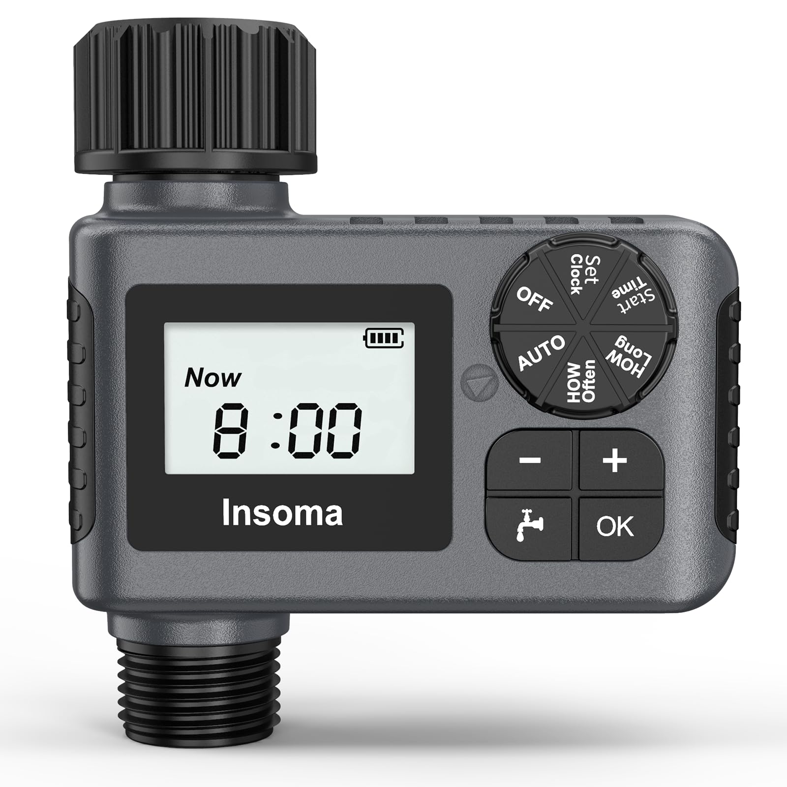 Sprinkler Timer, Outdoor Garden Hose Faucet Timers, Programmable Water Timer with Rain Delay/Manual/Automatic Irrigation System, Drip Irrigation and Lawn Watering System for Yard, Lawns, 1 Outlet