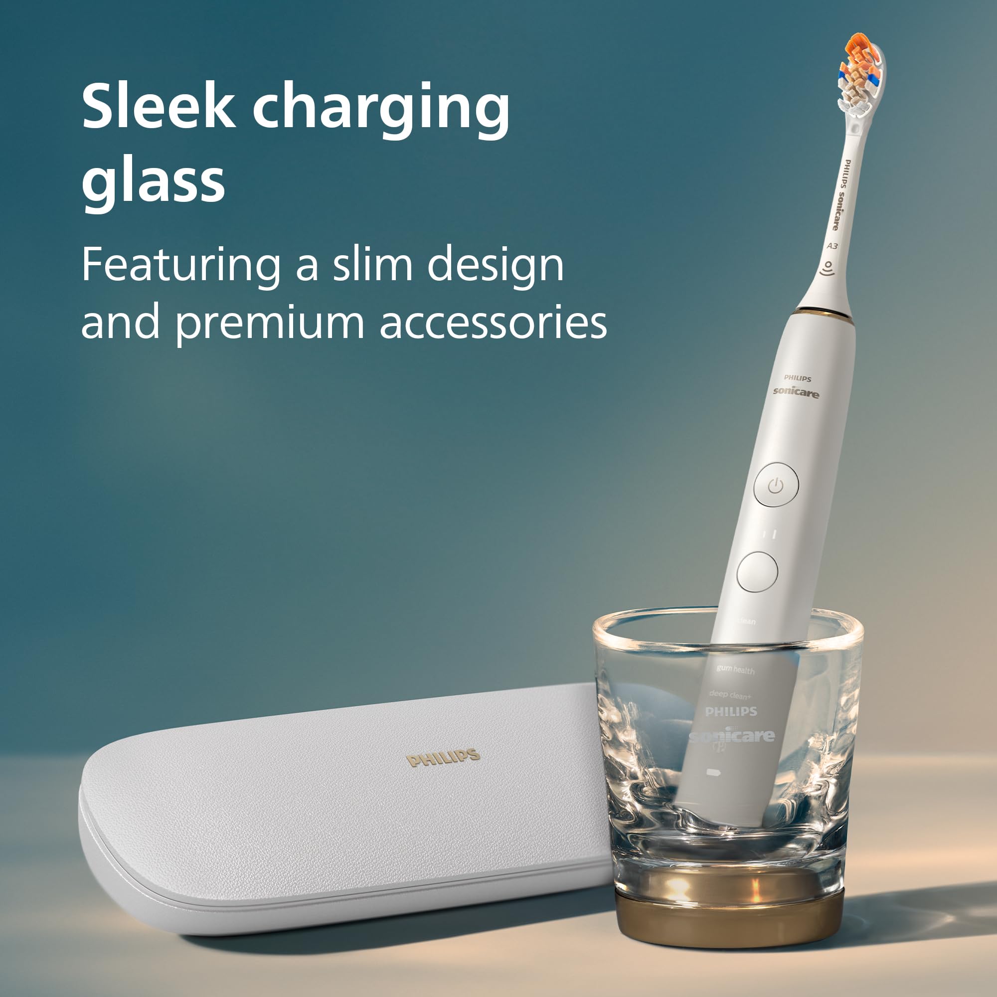 Philips Sonicare DiamondClean Smart Electric, spazzolino elettrico ricaricabile per igiene orale completa, serie 9300, oro rosa, HX9903/65