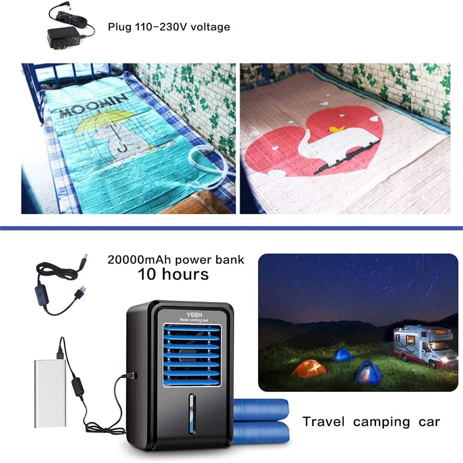 Cubrecolchón de refrigeración por agua con control remoto para personas que duermen con calor y sudores nocturnos, almohadilla de repuesto