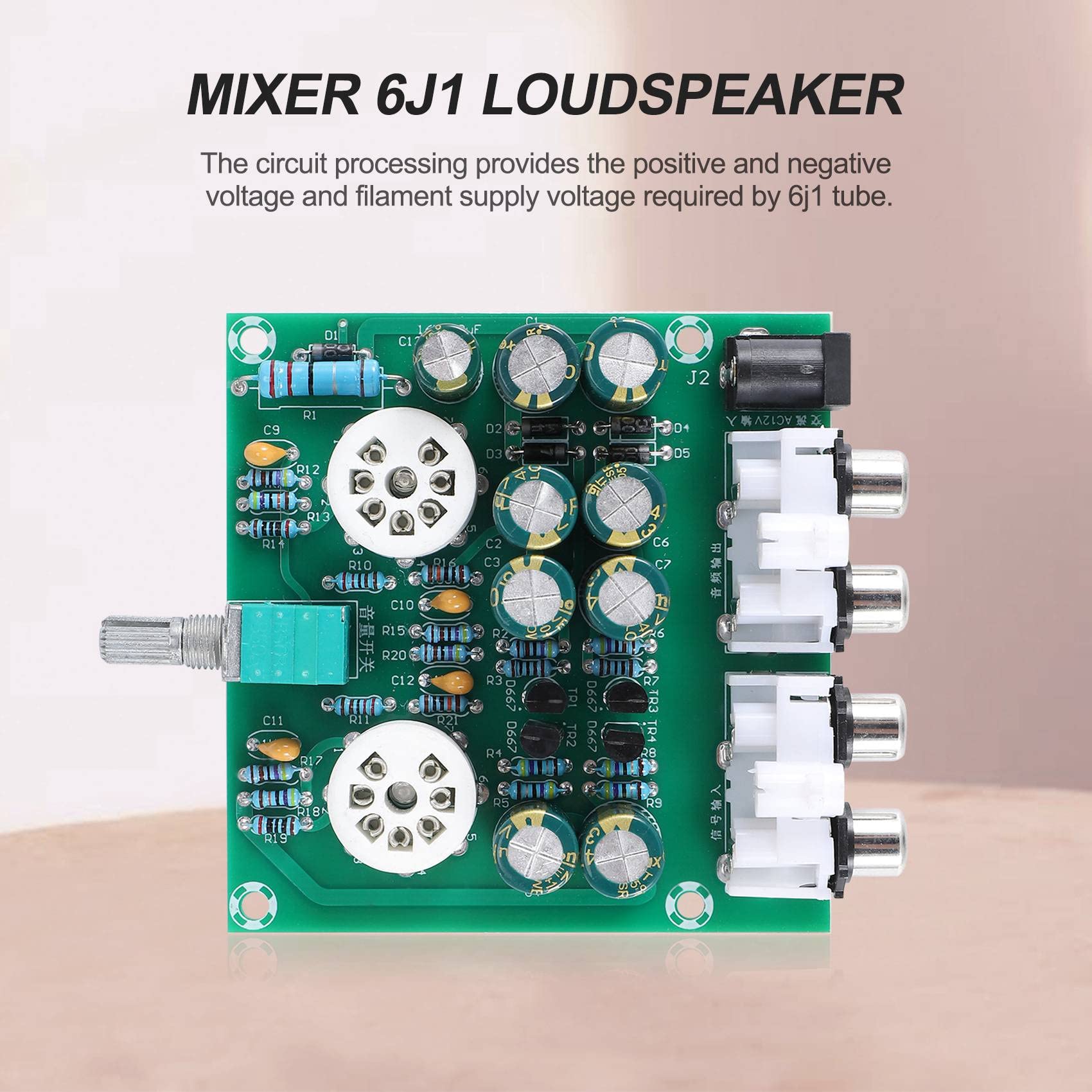 6J1 Preamplificatore Valvolare Amplificatore per Cuffie Buffer Kit DIY con Guscio Trasparente