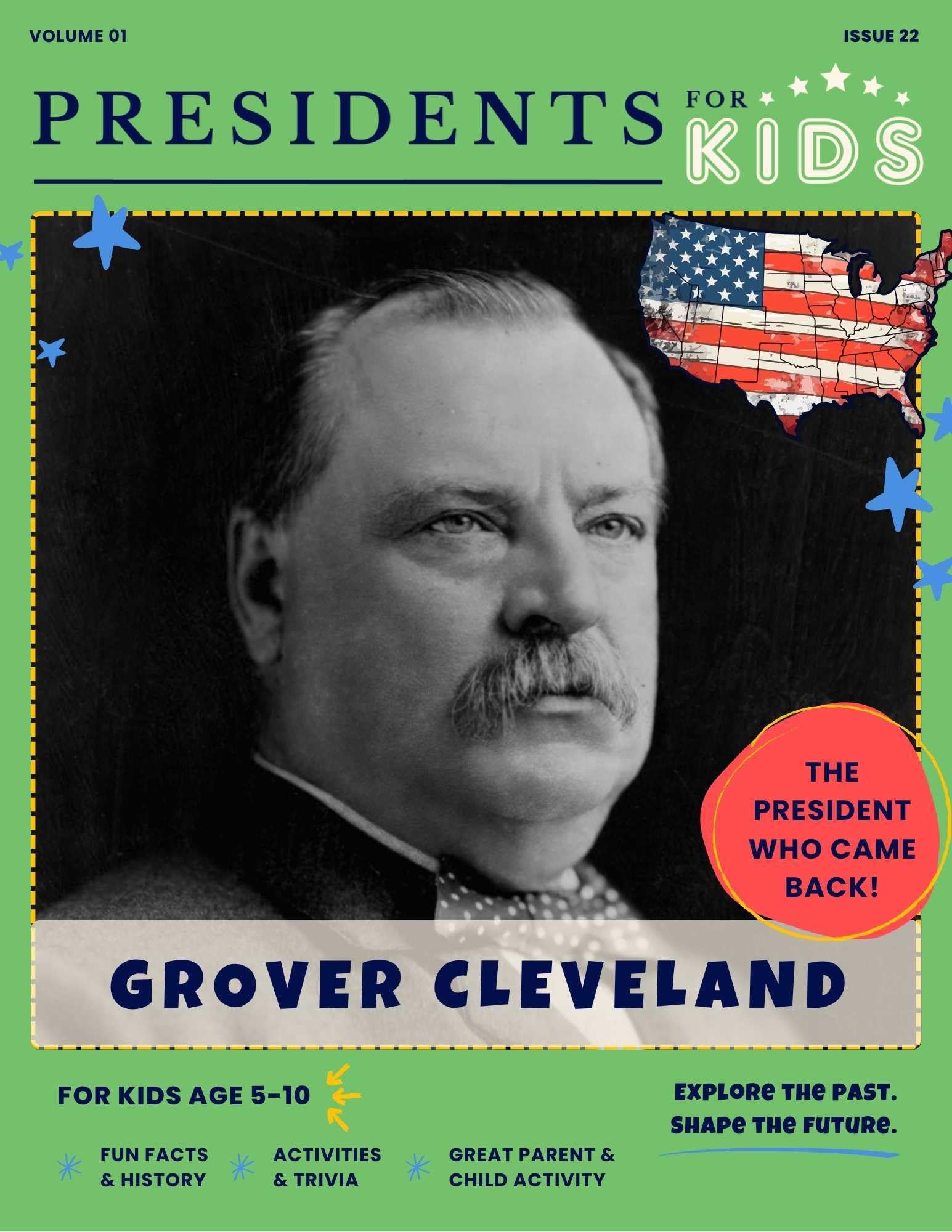 Presidents for Kids - The Grover Cleveland Activity Book | Children's U.S. History Book with Fun Facts, Activities & Stories | Ages 5-10 [Paperback]
