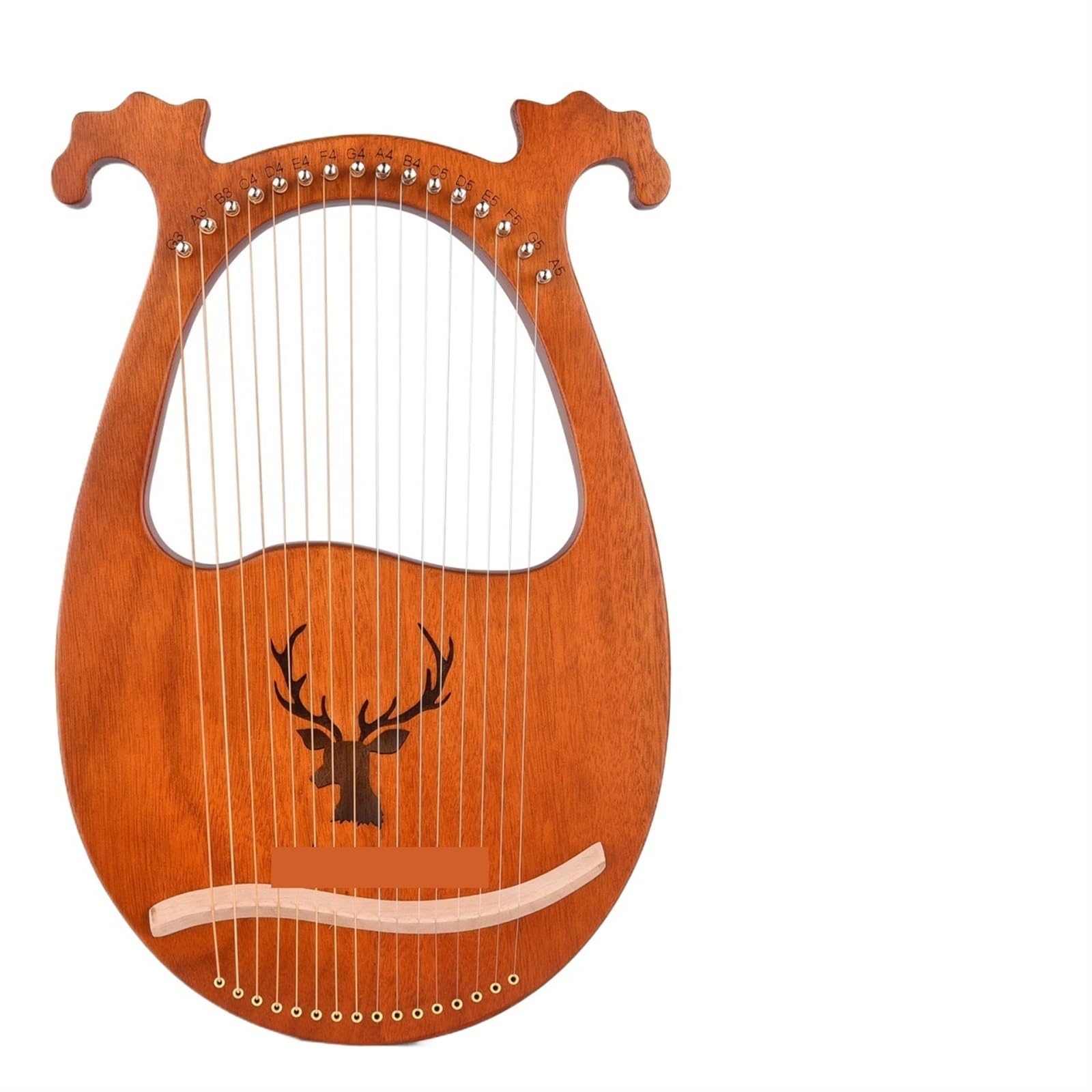 Arpa a lira Strumento a corde in legno massello for arpa a lira a 16 con for martello accordatura motivo alce for principianti