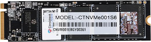 Consistent 1 TB NVMe PCIe M.2 SSD 2280, 3D NAND with SLC Cache, Up to 3000MB/s, 5 Years Warranty
