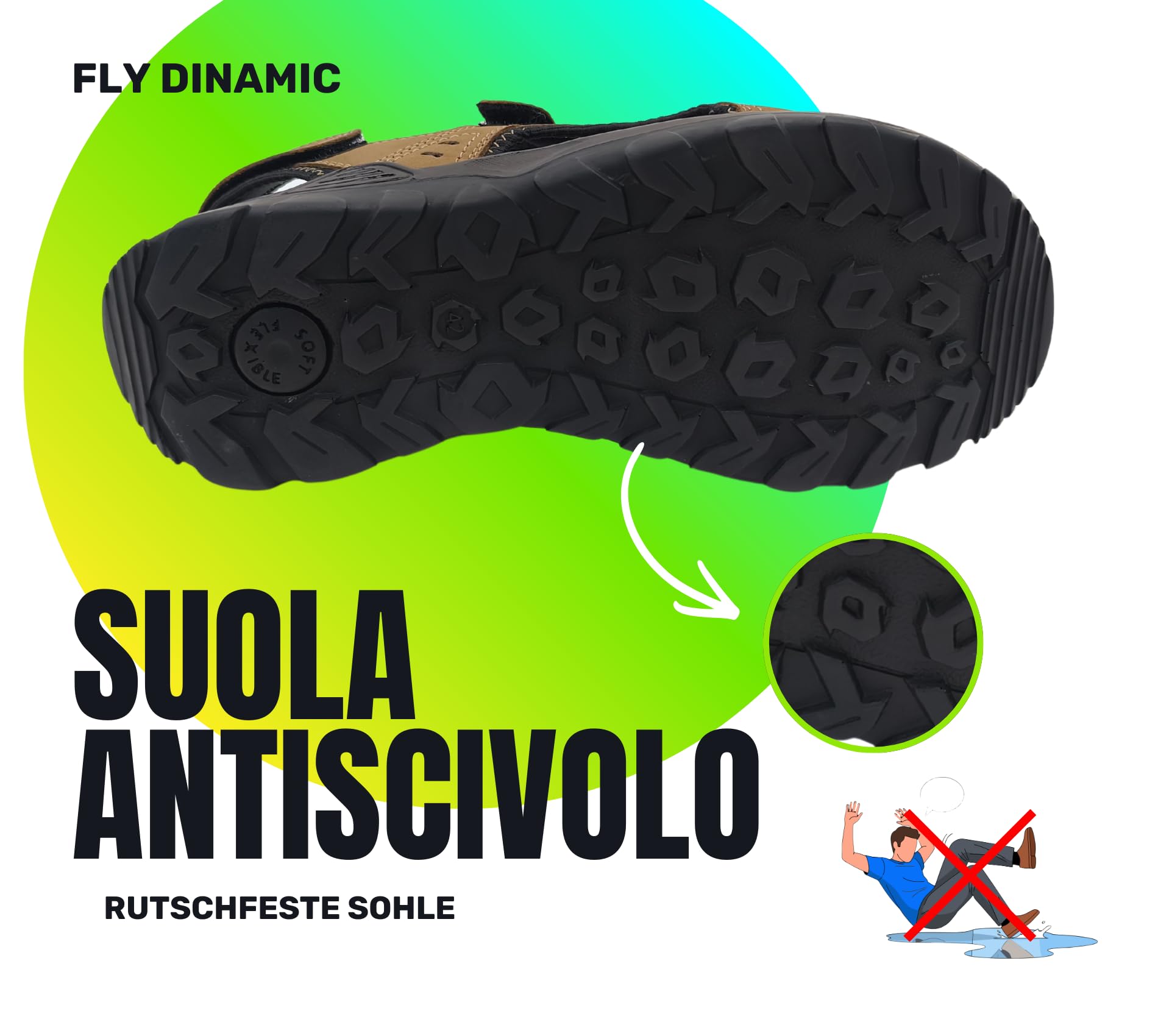 Sandali Estivi Uomo Trekking, Scarpe Estive Mare, Montagna e Spiaggia, Sandalo in Pelle con Strappo, Produzione Artigianale