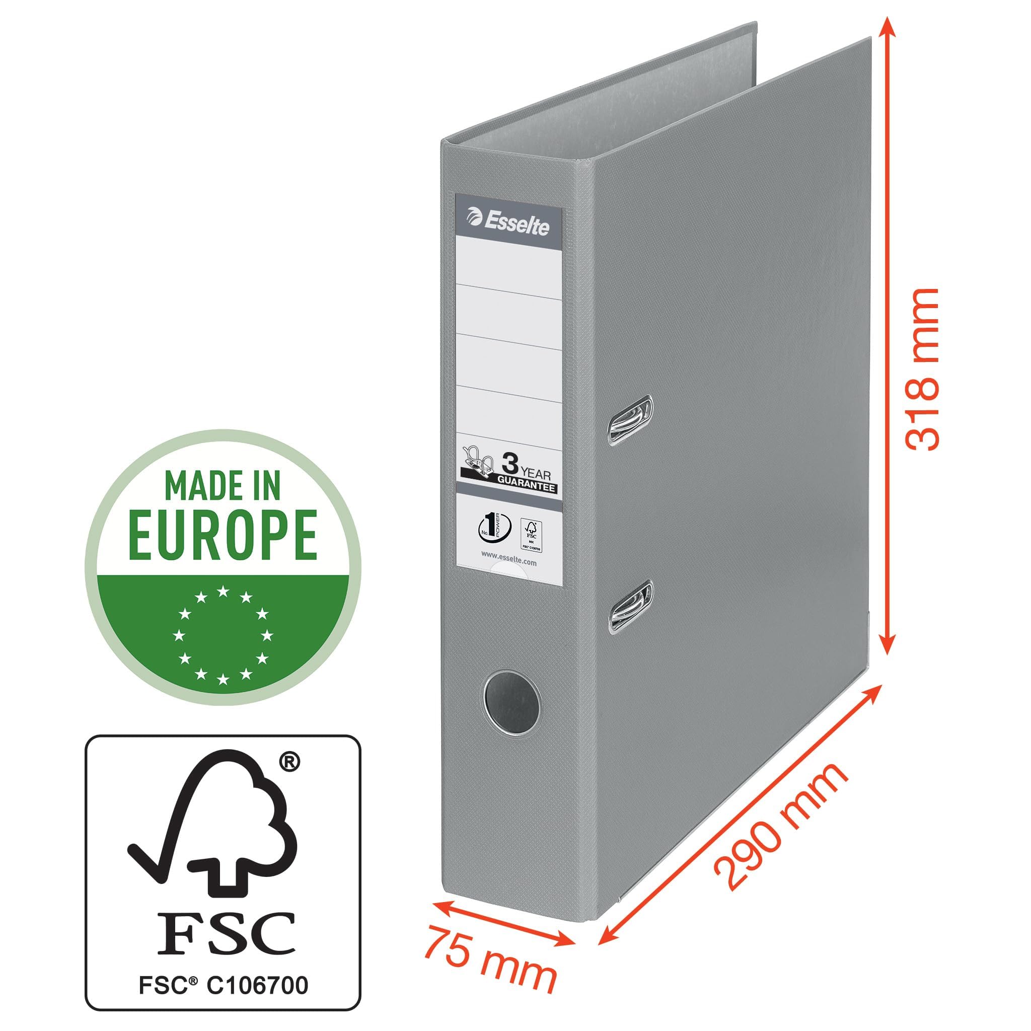 Esselte 811380 cartella Grigio A4