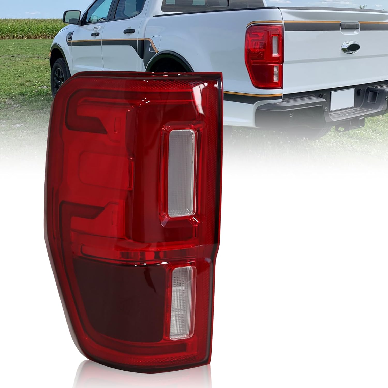 LED Tail Lights Assembly Fit for 2019-2023 Ford Ranger LED Brake Lamps Turn Signal Lights Left Side