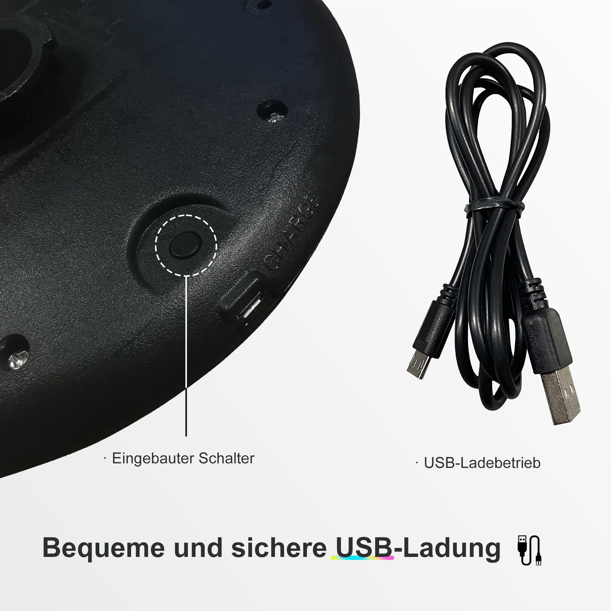 PURPLE LEAF ZY04ZXD LED Sonnenschirm Beleuchtung mit Fernbedienung Tragbarer wiederaufladbarer 12-Farben-Wechsel für Außenbereich
