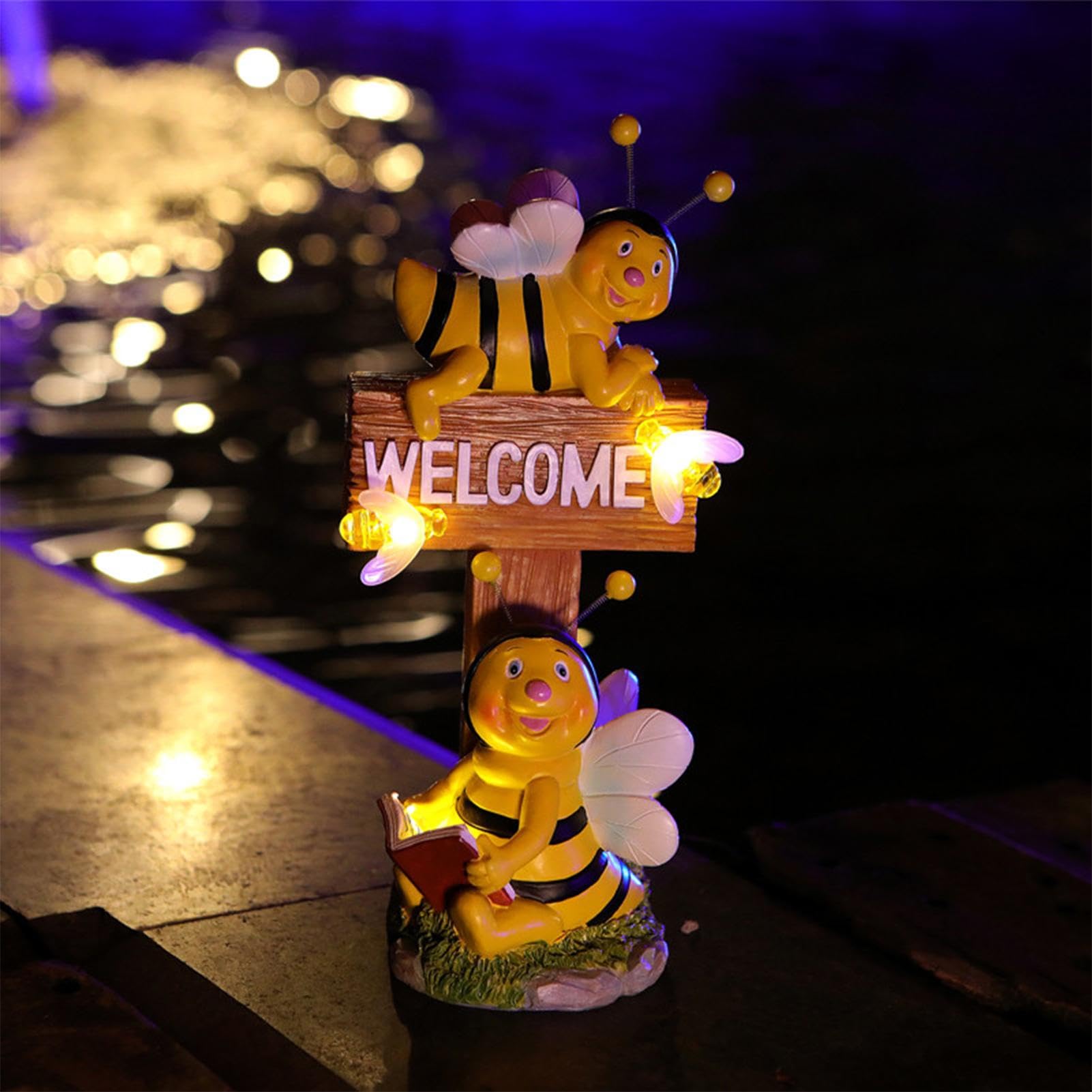 Figura Luminosa De para Exterior Estatua Decorativa De Adorable Solar