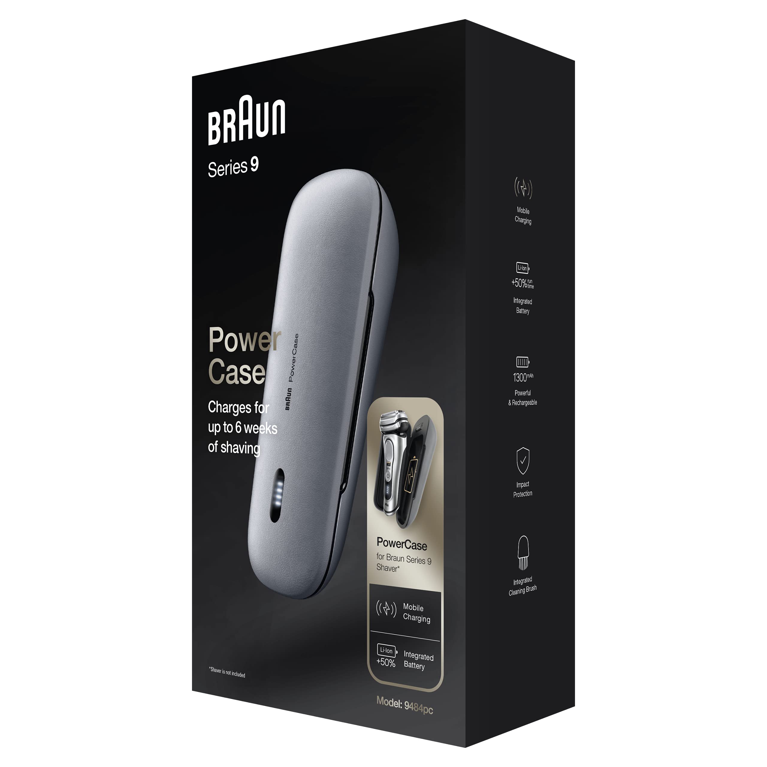 Braun PowerCase, mobil tıraş makinesi şarj kutusu, Braun Series 9
