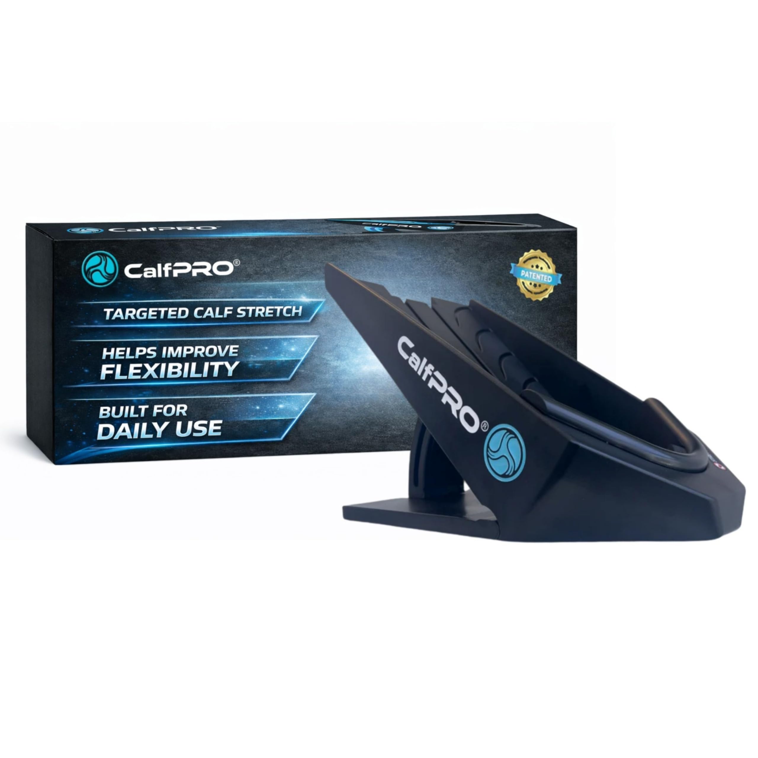 CalfPro Deep Calf Stretcher - Slant Board Stretching for Plantar Fasciitis & Achilles Tendonitis, Feet Mobility & Heel Pain Relief, Incline Wedge for Strained Ankle - Foot Rocker Stretch Replacement