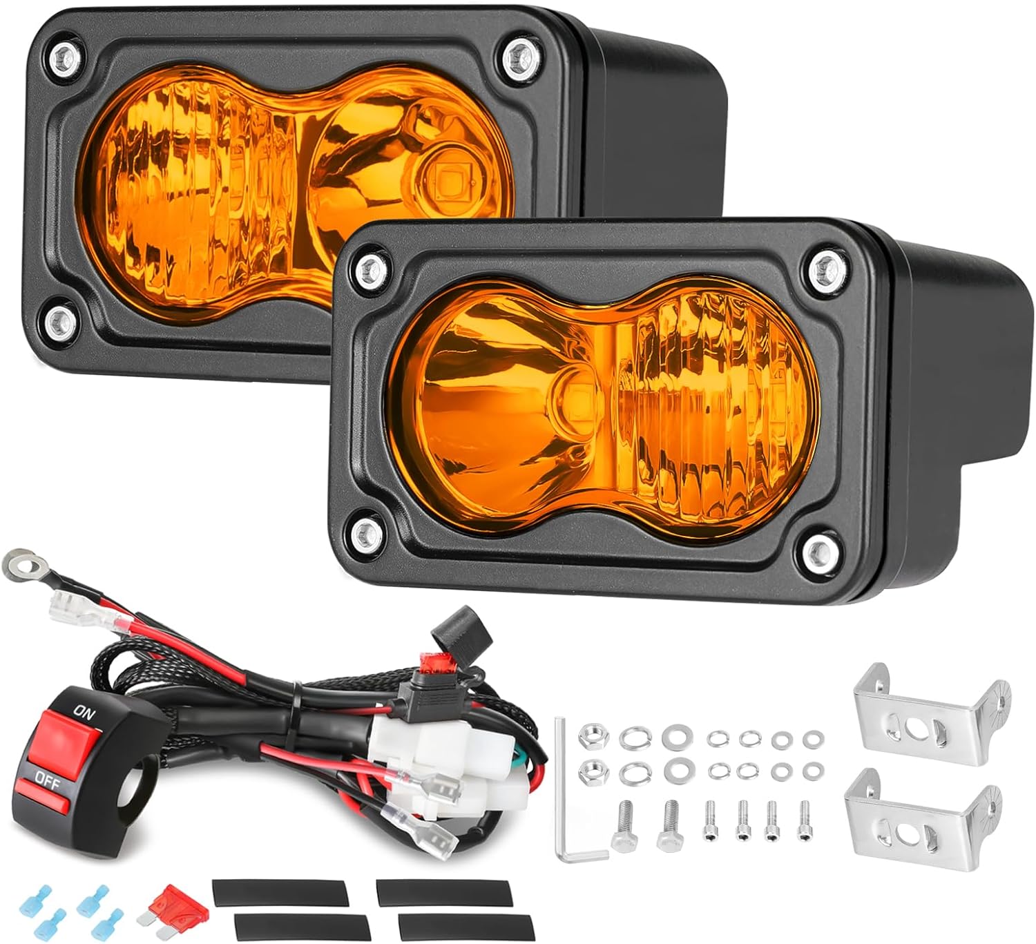 Amber LED Pods + Handlebar Wire Kit