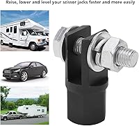 Vista 3 de Adaptador de gato de tijera, conector de tijera universal resistente a la corrosión de alta resistencia para remolque para RV para uso con llave