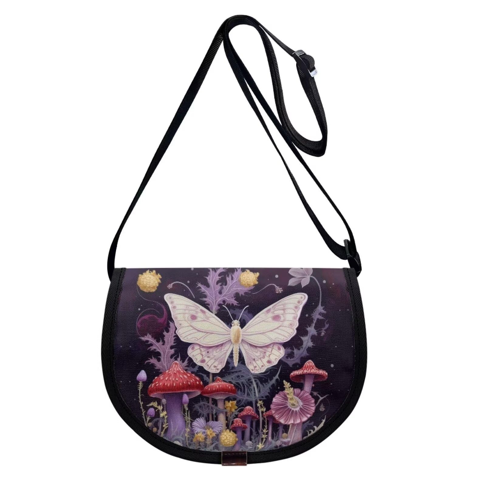 Zanxiantu Butterfly Purple Small Purse Crossbody Murshroom Cross Body Purses for Girls Age 8-10 Teen Kids Boys