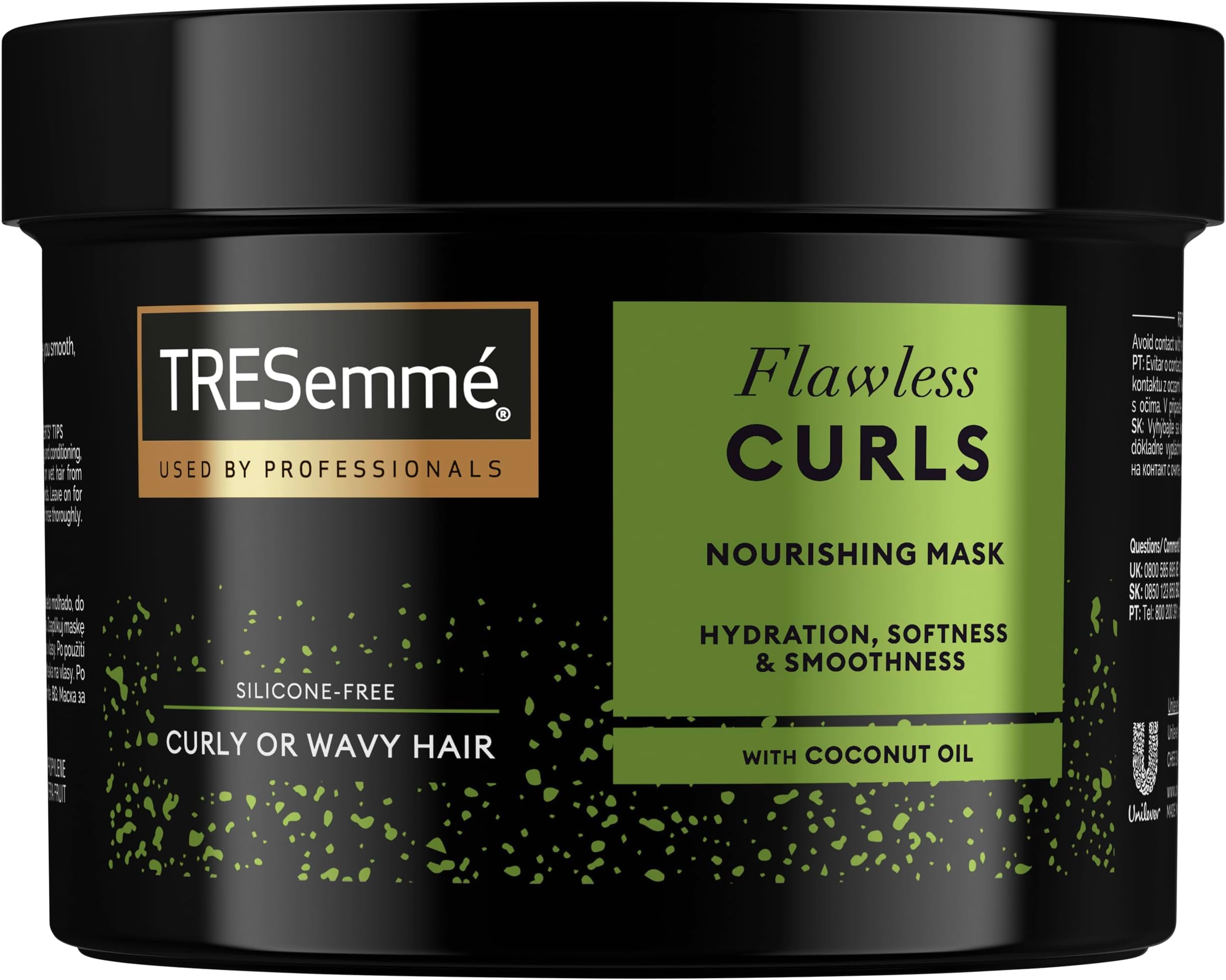 Flawless Curls Nourishing Hair Mask - with Coconut Oil & Ceramide for Deep Hydration, Softness & Bounce – Silicone-Free Treatment for Dry, Curly & Wavy Hair 440 ml