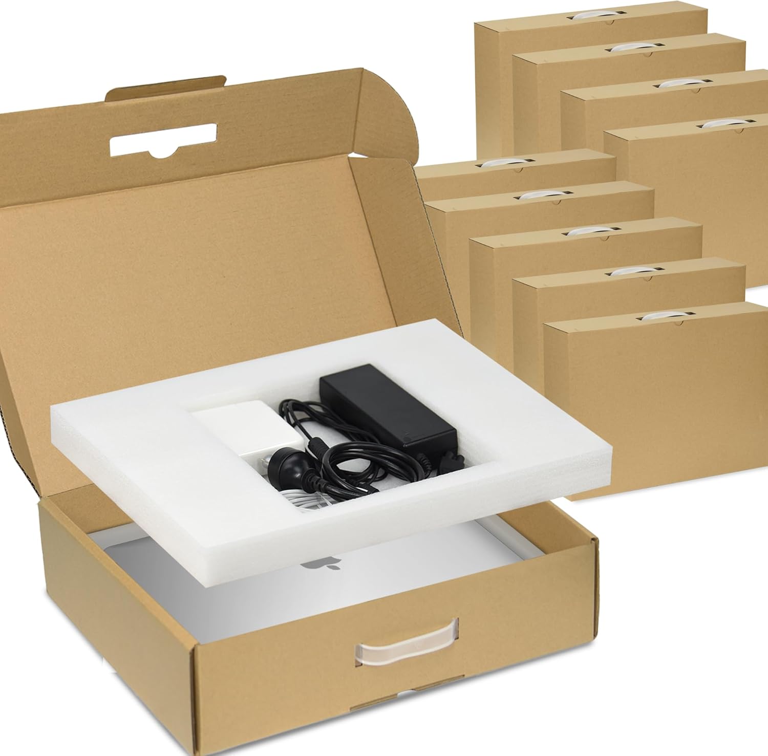 Orionstar 10 Pack Laptop Box with Protection Foam for up to 17.3 Inches Notebook Computer, Cardboard Laptop Shipping Box, Notebook Secure Mailer Box