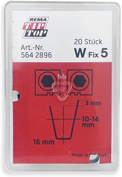 Rema TIP TOP W-5 Tire Regroover Angle Edge Blades, 10-14mm Wide, up to 16mm deep, Professional Replacement Blades for Truck and Farm Tire Regrooving