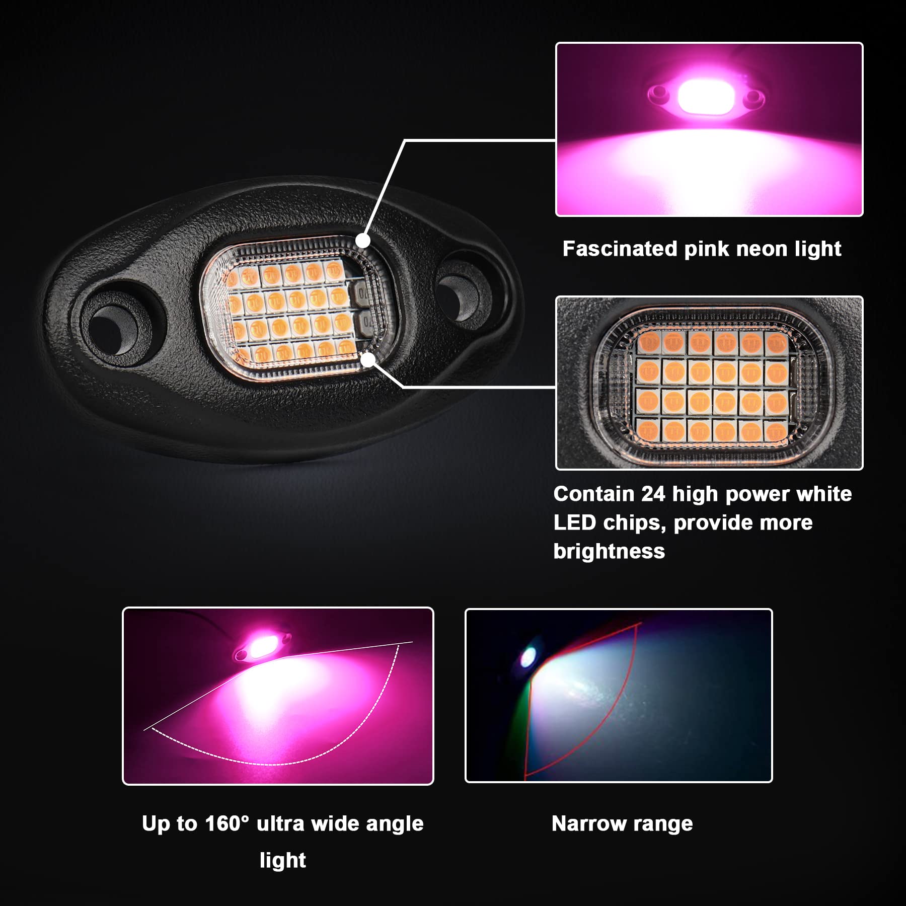 YUGUANG 8 Pods Rock Lights, APP Control Rock Lights For - View #11