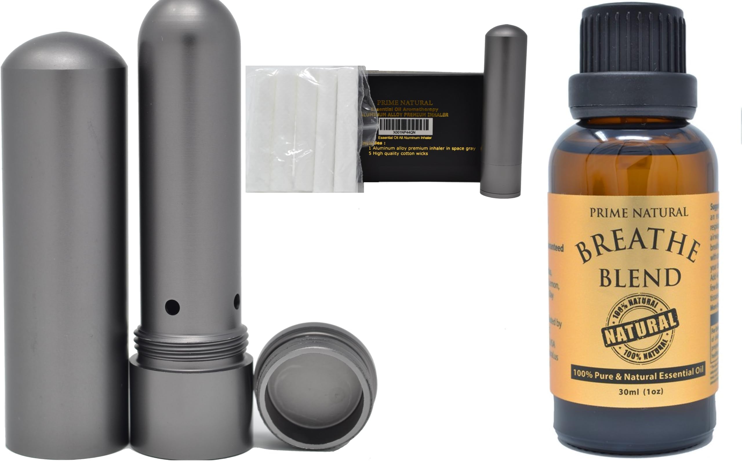 Amazon.com: PRIME NATURAL Essential Oil Metal Inhaler with Breathe ...