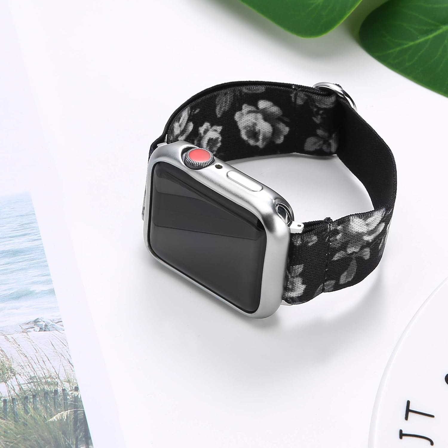 TOYOUTHS Stretchy Nylon Solo Loop Bands Compatible with Apple Watch Band 38mm 40mm 41mm 42mm 44mm 45mm for Women & Men, Adjustable Elastic Braided Strap for iWatch Series 7 6 5 4 3 2 1 SE with Case