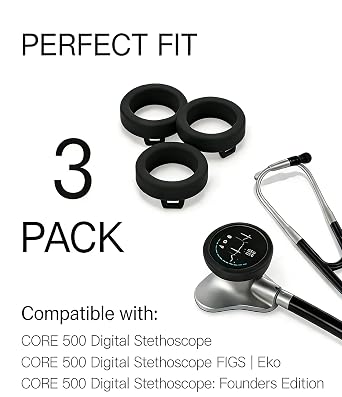 Multi Functional Protection kit Compatible with EKO CORE 500 Digital Stethoscope Stethoscope,3 Silicone Protective Cover Professional Protection of Digital Stethoscope