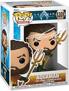 Jason Momoa Aquaman #1301 Facsimile Signed Reprint Laser Autographed Funko POP! Movies Aquaman and the Lost Kingdom Figurine with Protector Case