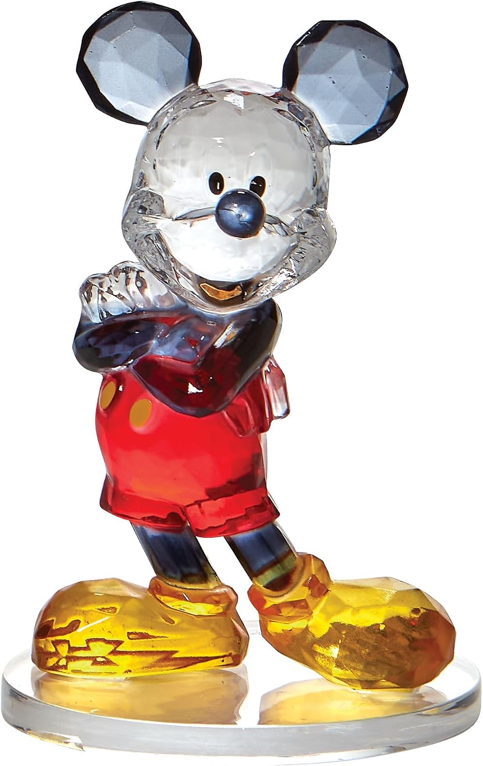 Enesco Facets Disney Mickey Mouse Standing Pose Figurine, 3.75 Inch, Multicolor