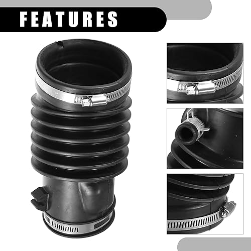 Miniatura 6 de Tubo de manguera de admisión para filtro de aire con abrazaderas 17228-RDA-A00 - Filtro de motor de automóvil Tubo de manguera de conducto de