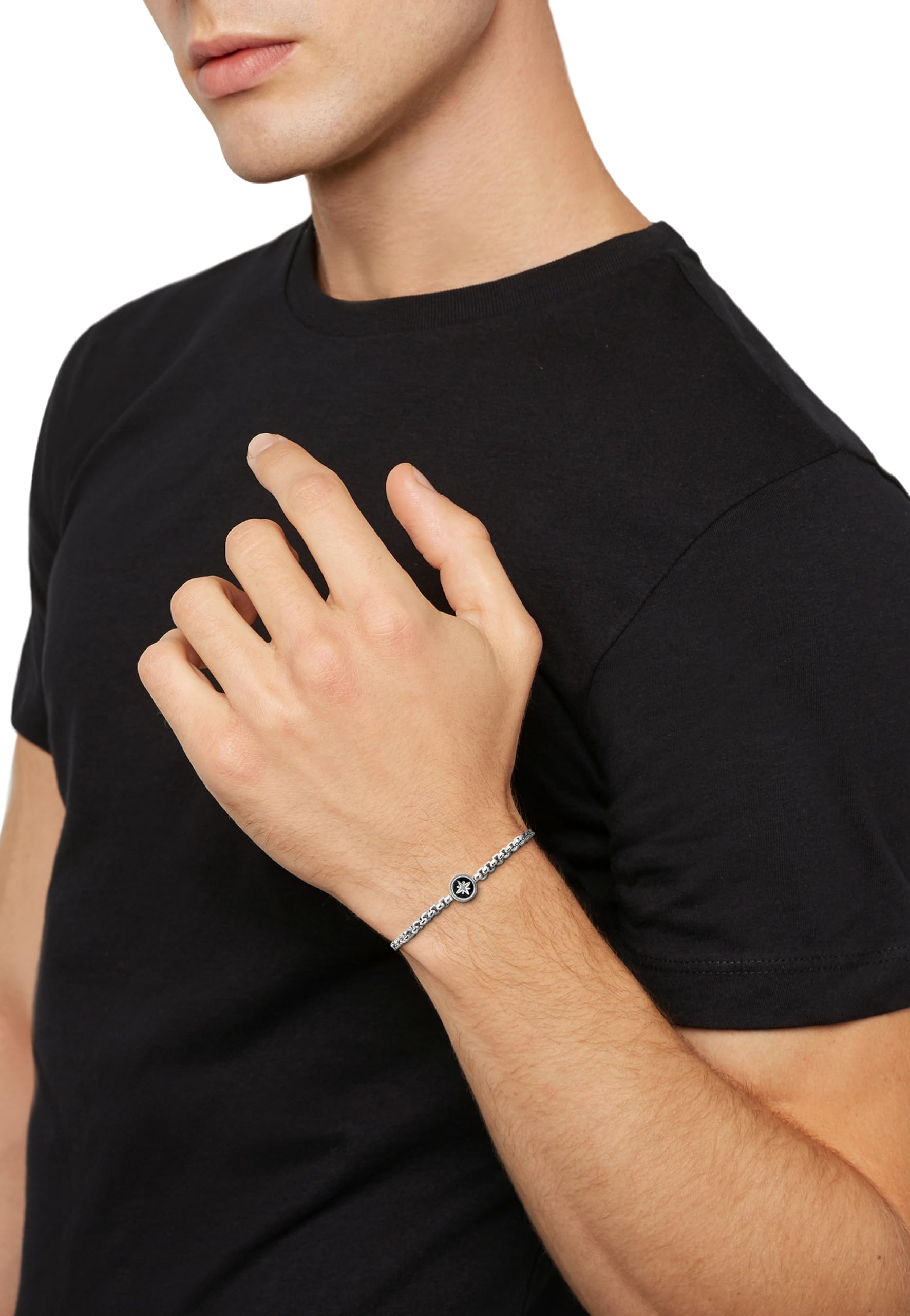 Breil Collezione BLACKEN, Bracciale Uomo in Acciaio, Gioiello idee regalo uomo