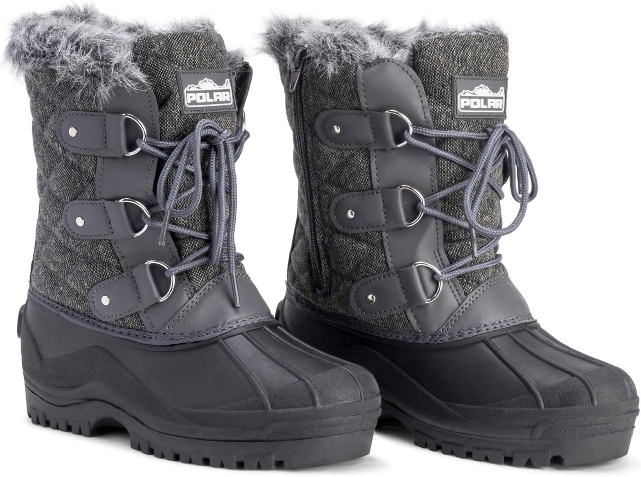 Fuzzy Boots Polar Women's Nylon Tall Winter Snow Boot Fur Boots