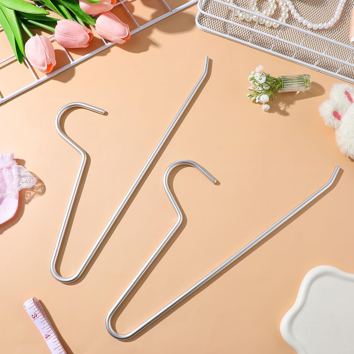 Cabilock Aluminum Alloy Trouser Hanger Pants Organizer Multi Pants Rack Space-Saving Metal Jeans Hangers for Closet Storage