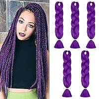 Vista 27 de Benehair 1 paquete de 1 paquete de extensiones de cabello trenzado de 24 pulgadas, extensiones de cabello sintético de alta temperatura, extensiones