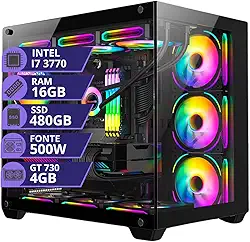 Pc Gamer Aquario Intel I7 3.4ghz Ssd 480gb Memoria 16gb Placa Video 4gb Fonte 500W