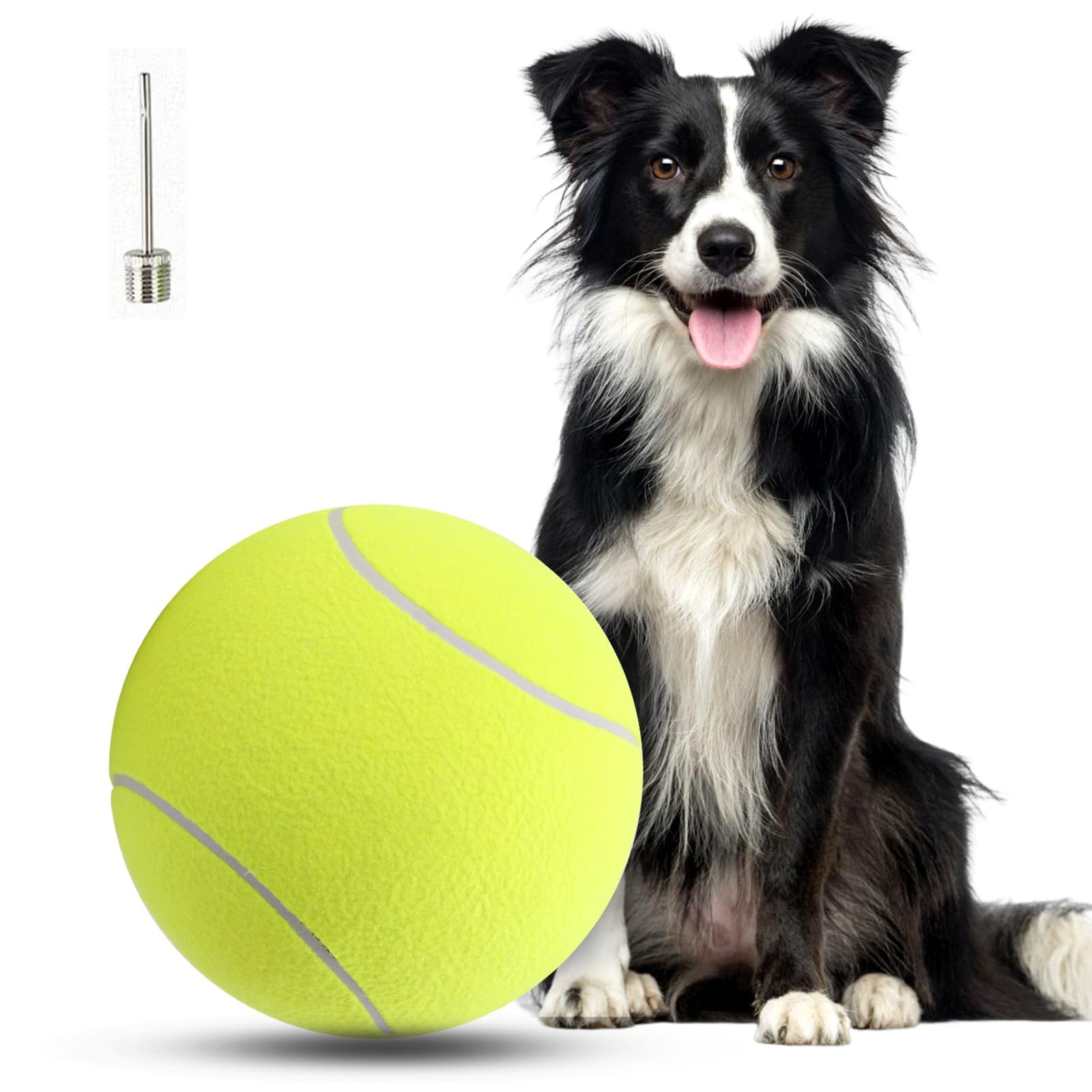 9 5 Giant Tennis Ball for Dog - Large Herding Ball with Inflating Needles for Small Medium Large