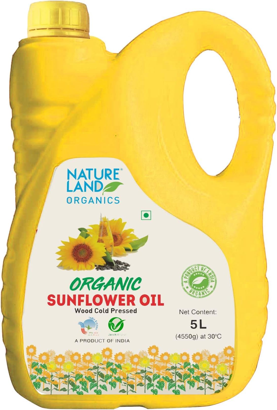 Natureland Organics Sunflower Oil 5 Liter - Cold Press