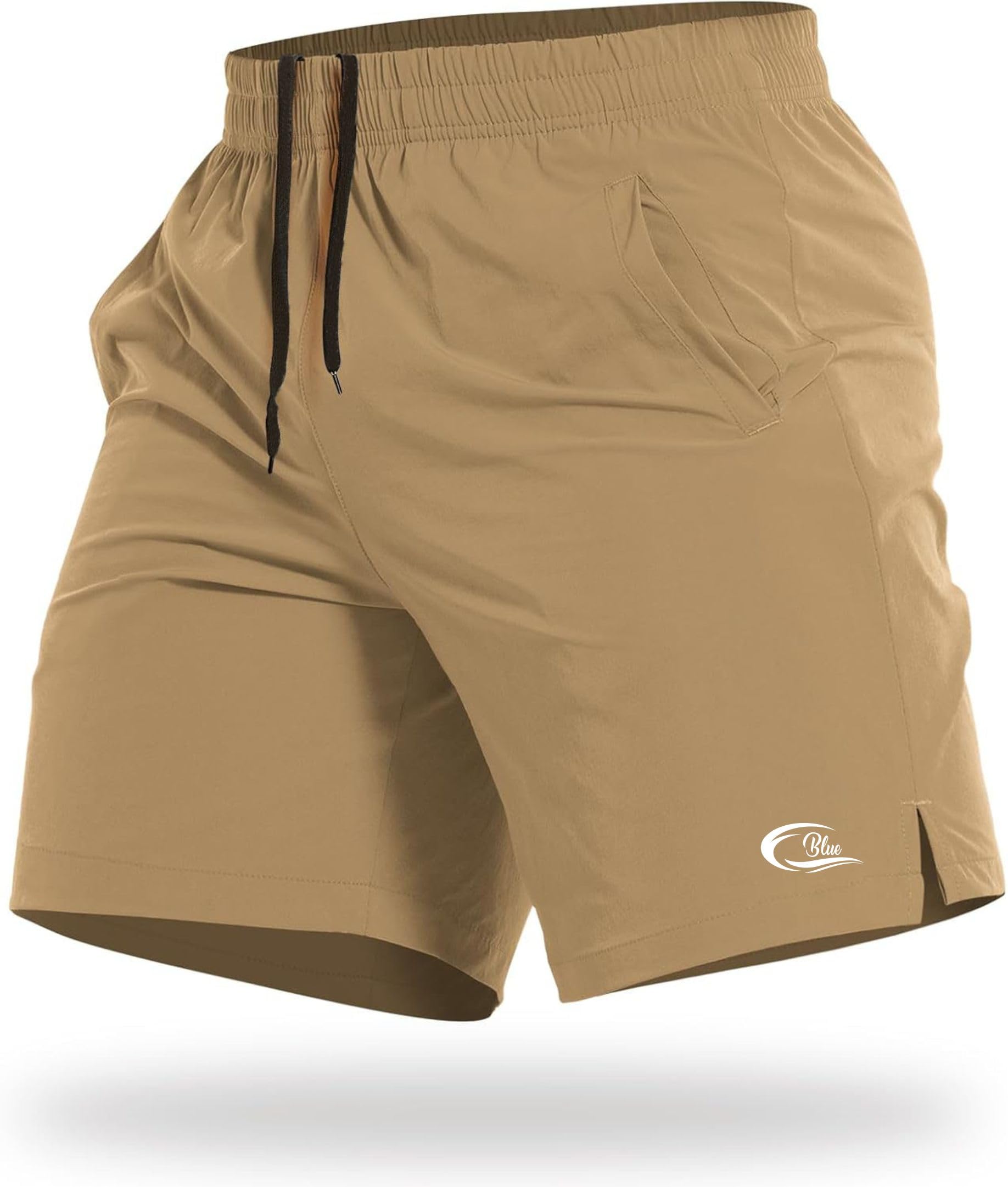 cblue Men’s Performance Shorts | Quick Dry Lightweight Sports & Gym Shorts with Secure Zipper Pockets-picture-40