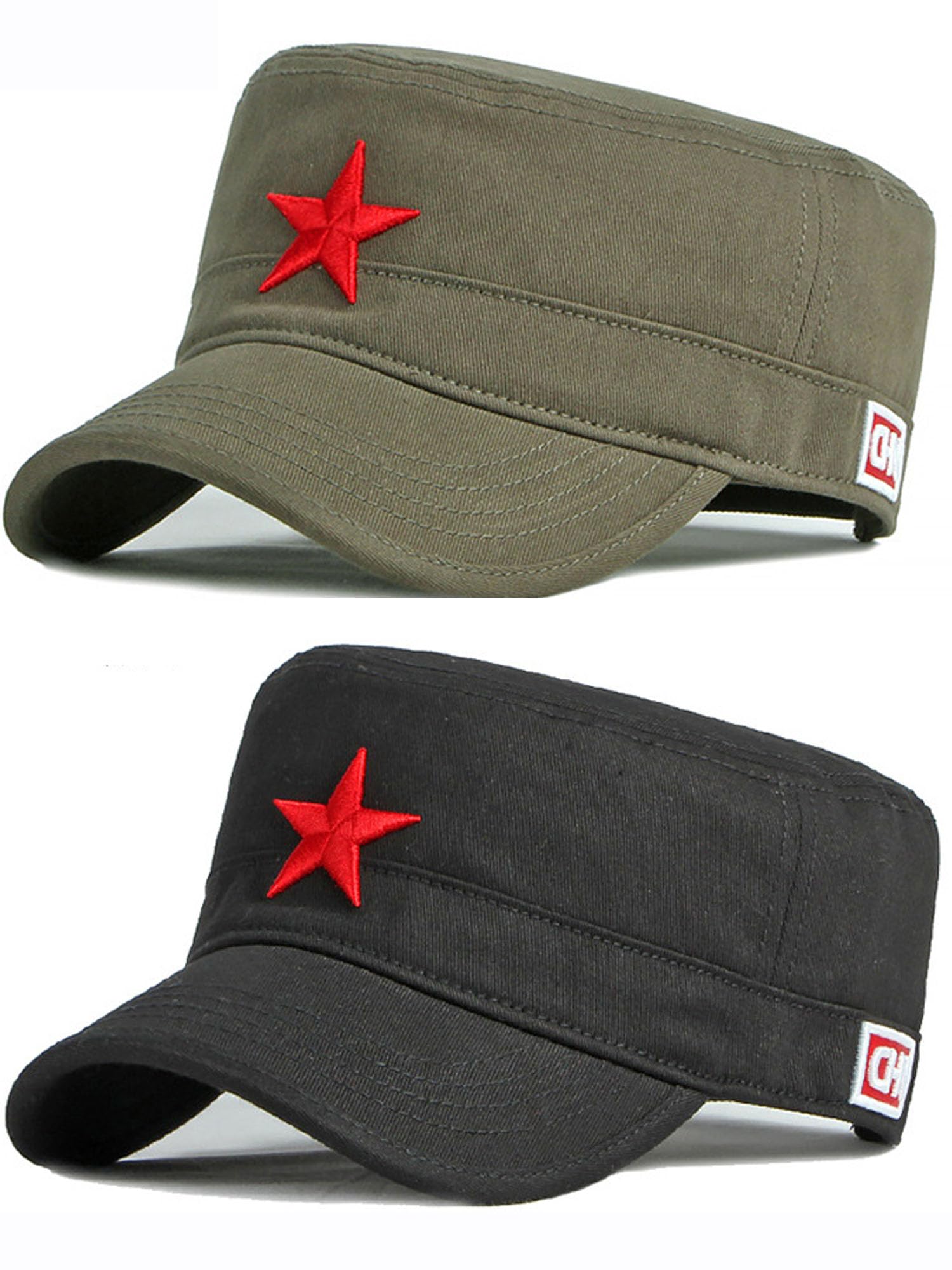 BABAHU Men's Cotton Military Caps Cadet Army Caps Unique Design