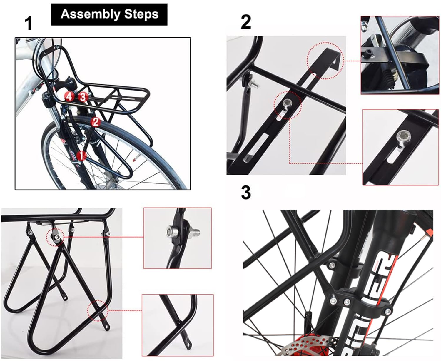 Portaequipaj Frontal De Aleación De Aluminio Para Bicicleta