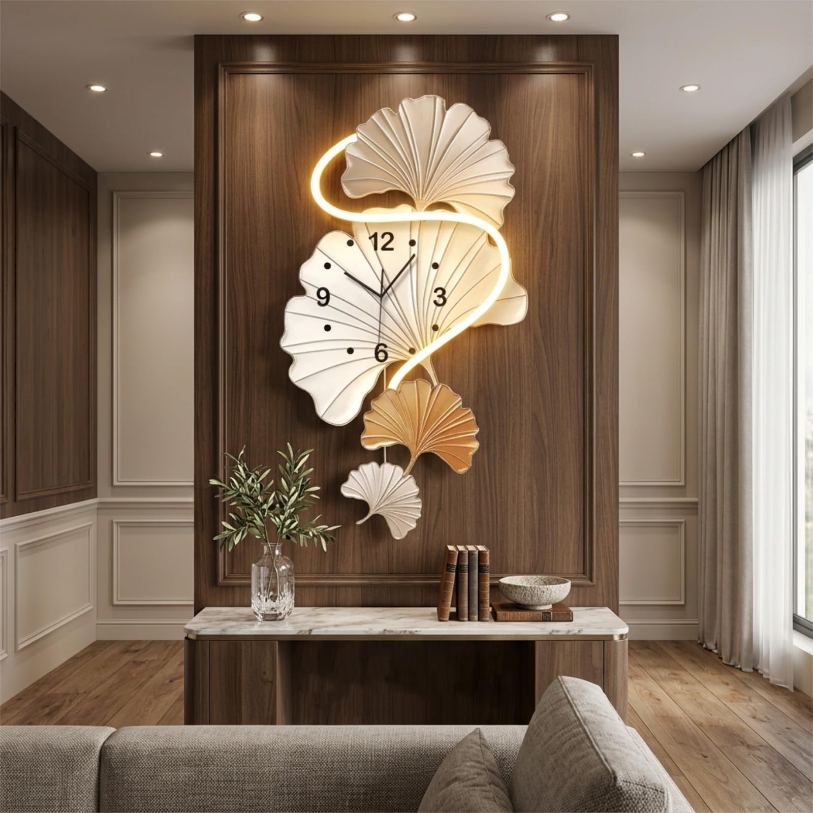 EBOYNSowAprr Escultura Mural Mariposa 3D con Luz LED, Mural Decorativo