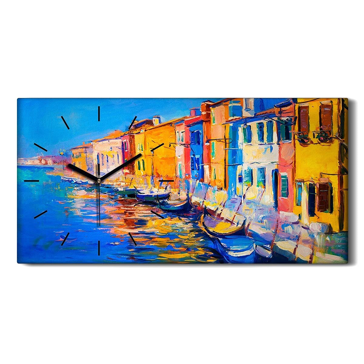Horloge silencieuse Venise 60x30cm pour un sommeil paisible sans tic-tac dans la chambre