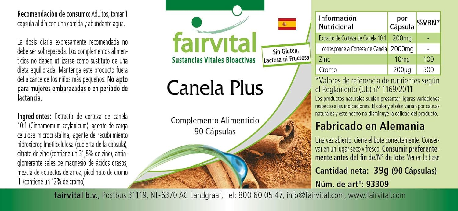 Cinnamon Plus Bulk Pack for 3 Months Vegan HIGH Dosage 90