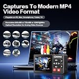 VHS to Digital Converter 2.0, HD VHS Video Recorder with Remote Control, Converts VHS VCR DVR, DVD, Hi8, DV, Camcorder, Cassette, Game Consoles to Digital - 5