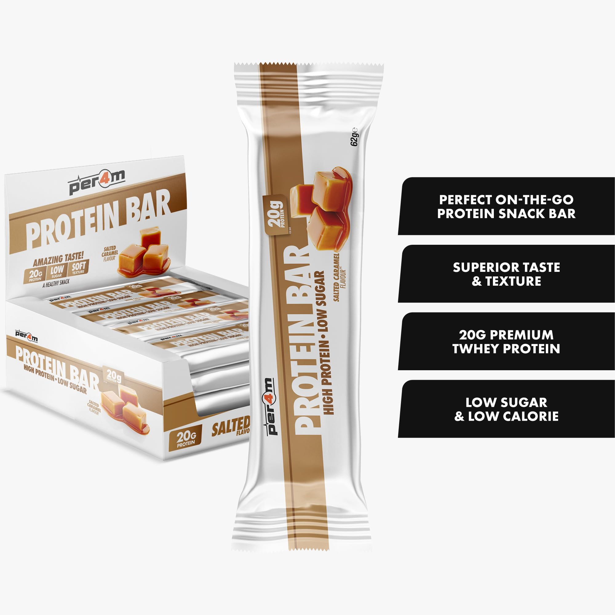 Per4m Protein Bar (12x62g) Salted Caramel
