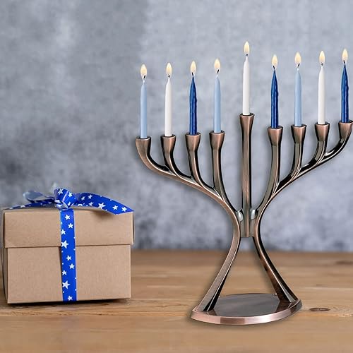 Miniatura 5 de Rite Lite Paquete de 90 velas decorativas de Janucá azul y blanco, paquete de 90 velas de Janucá