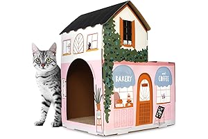 Japanese Cat House & Cat Scratcher w/ Bonus Catnip Included (ACC2036): Enhanced...