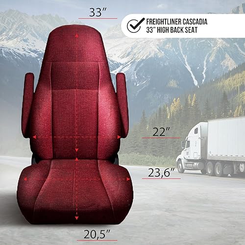 Miniatura 2 de Funda de asiento para Freightliner Cascadia OEM Stock Seat 33" ALTO Back