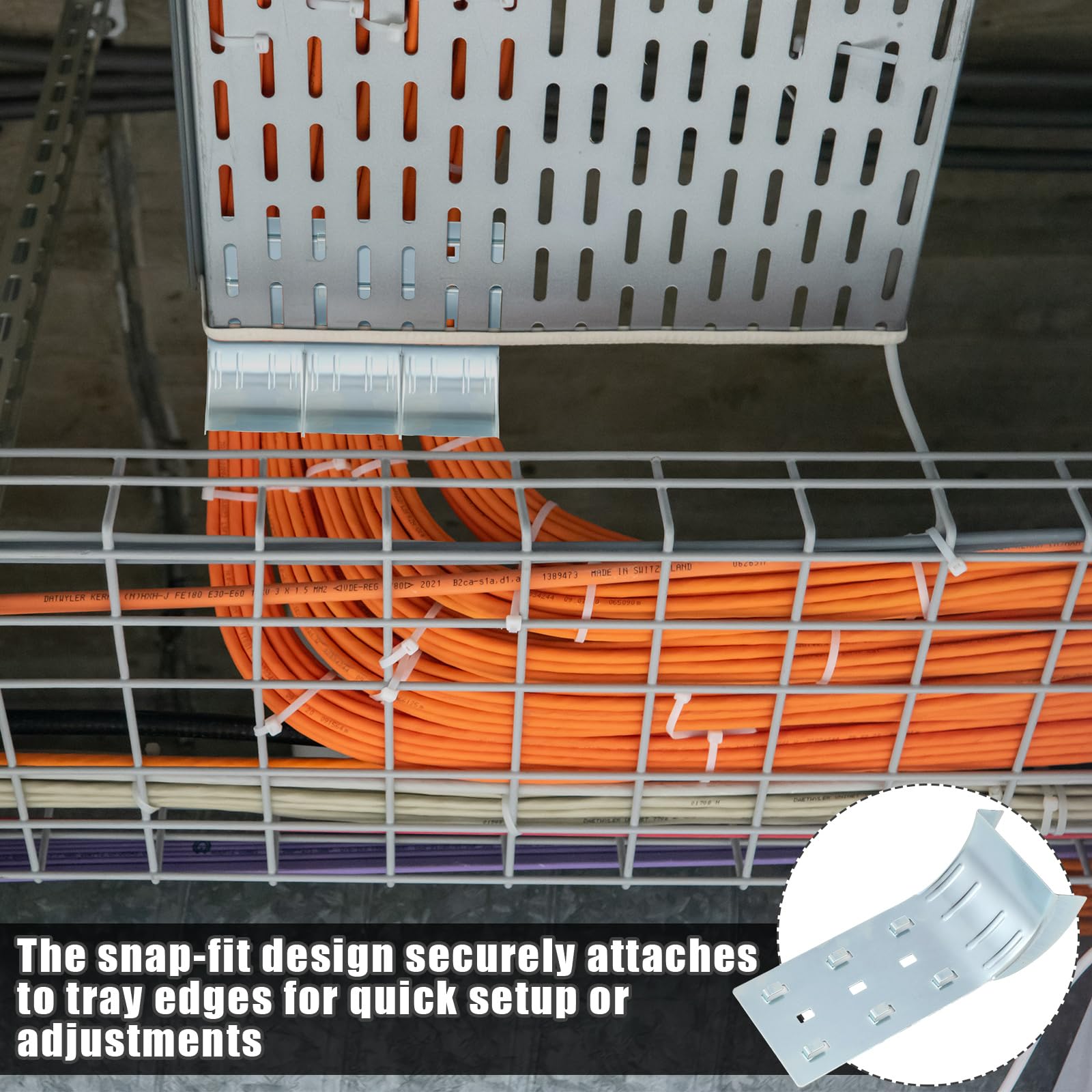 Amazon.com: Zonon 4pcs 90 mm Wide Wire Mesh Cable Tray Cable