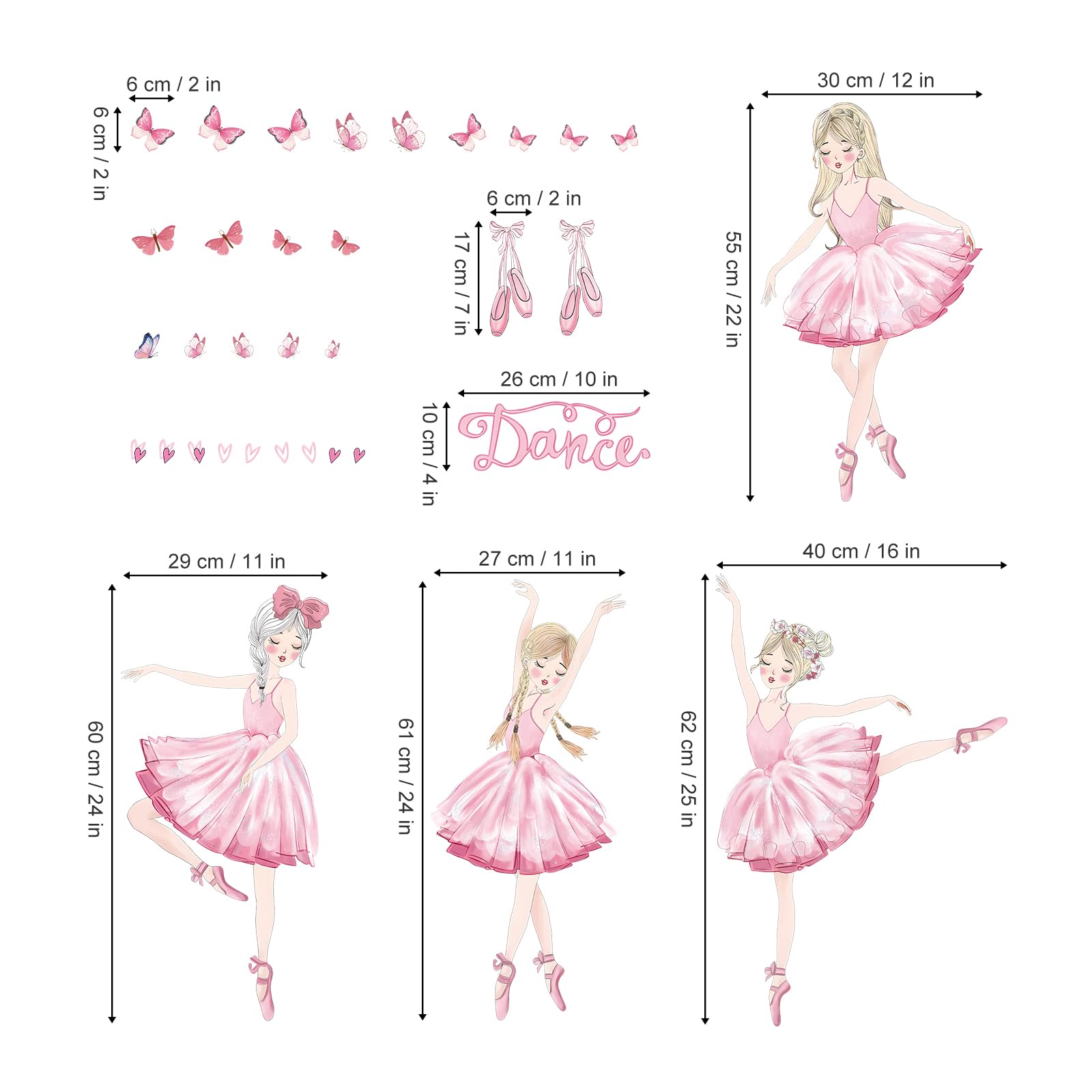 Autocollant Mural Danseuse Ballerine Decoration - Sticker A Moi